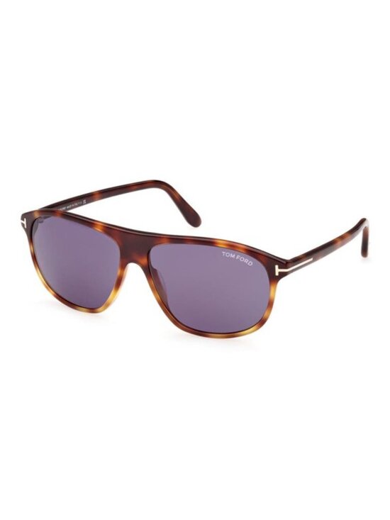 NWT Tom Ford Prescott 60mm Square Sunglasses Shiny Blonde Havana Blue - Unisex main image 4